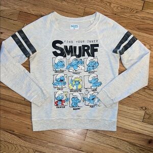 Smurfs Graphic Sweatshirt Size Medium